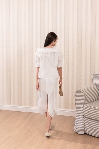 Áo blouse Buttercup - Hồng đỗ
