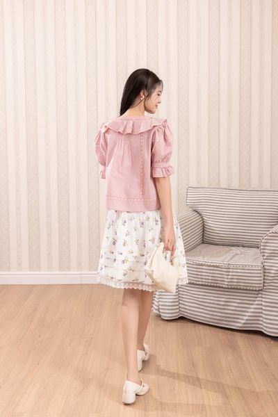 Áo blouse Buttercup - Hồng đỗ