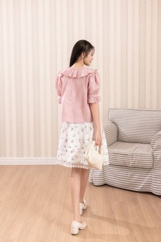 Áo blouse Buttercup - Hồng đỗ