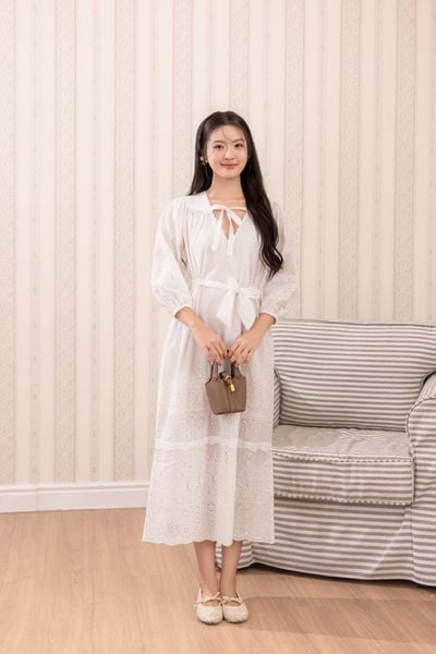 Đầm Snowdrop - Trắng