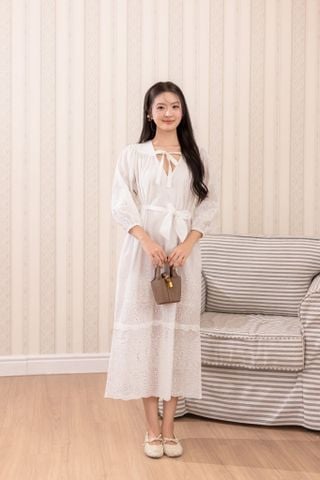 Đầm Snowdrop - Trắng