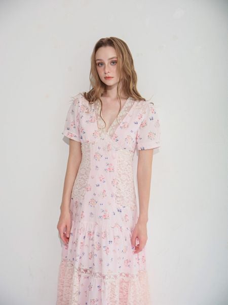 Đầm Isabella maxi - Hồng