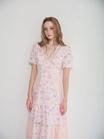 Đầm Isabella maxi - Hồng