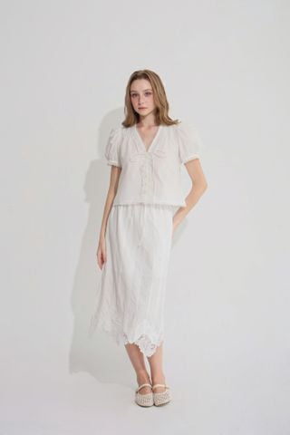 Áo kiểu Betty - Trắng