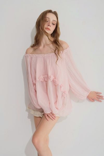 Rosy swing blouse - Hồng