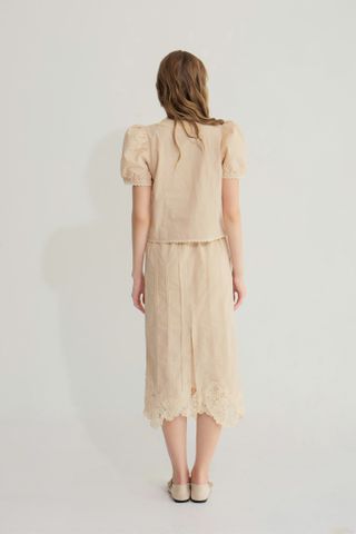 Chân váy midi Betty - Trắng