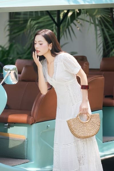 Đầm cotton dài Isabella DAM001