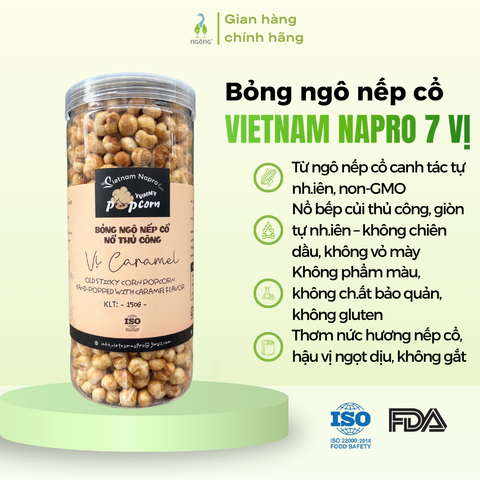 Bỏng ngô nếp cổ Vietnam Napro nhiều vị 150g