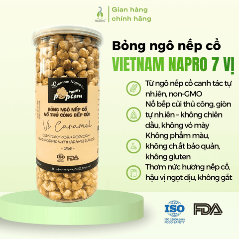 Bỏng ngô nếp cổ Vietnam Napro nhiều vị 150g