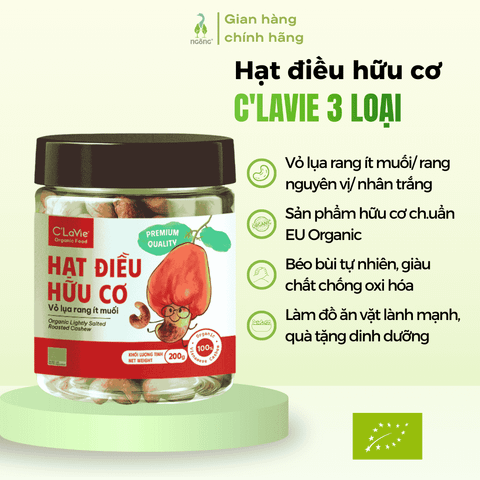 Hạt điều C'LaVie 3 phân loại 200g/hộp
