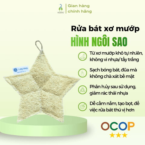 Miếng rửa chén ngôi sao Làng Mướp