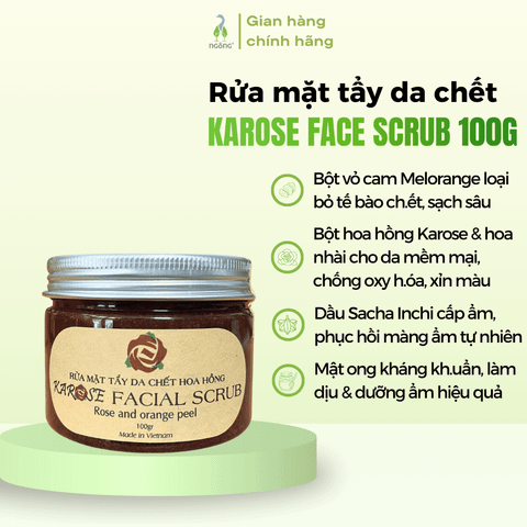 Rửa mặt tẩy da chết Karose Face Scrub 100g