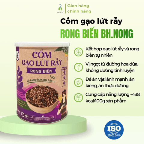 Cốm gạo lứt rẫy sấy rong biển Bh.nong 260g