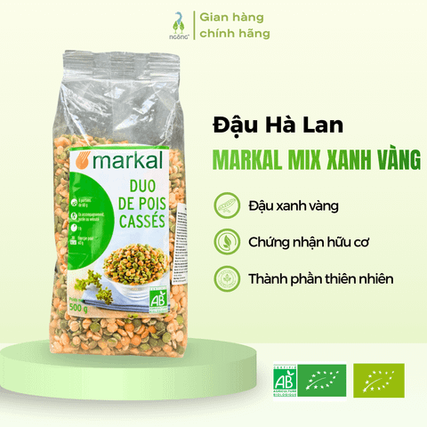 Đậu Hà Lan Markal hạt xanh vàng hữu cơ 500g