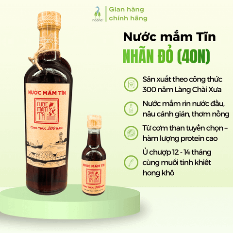 Nước mắm Tĩn nhãn đỏ 40N 500ml, 60ml