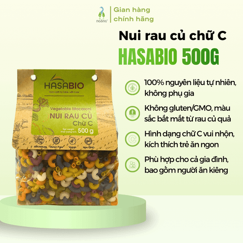 Nui rau củ chữ C HASABIO 500g