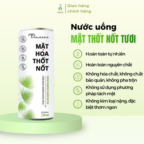 Nước uống mật hoa thốt nốt tươi Palmania 230ml