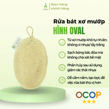 Miếng rửa chén hình oval bầu dục Làng Mướp loại to, nhỏ