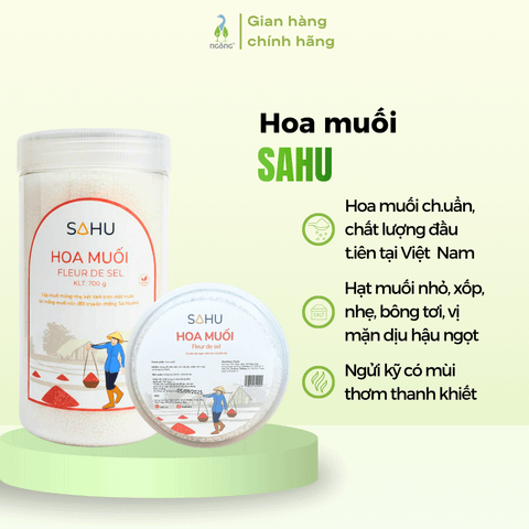 Hoa muối Sahu Sa Huỳnh Quảng Ngãi hộp 200g, 700g