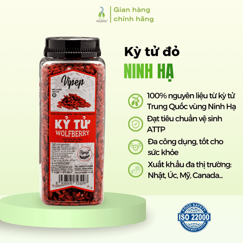 Kỷ tử đỏ Ninh Hạ VIPEP hũ nhựa 400g