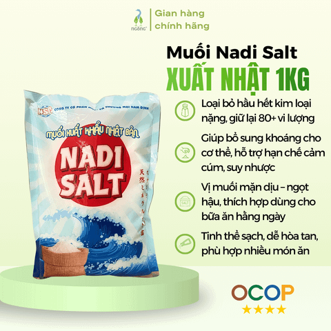 Muối hạt Nadi Salt xuất khẩu Nhật 1kg