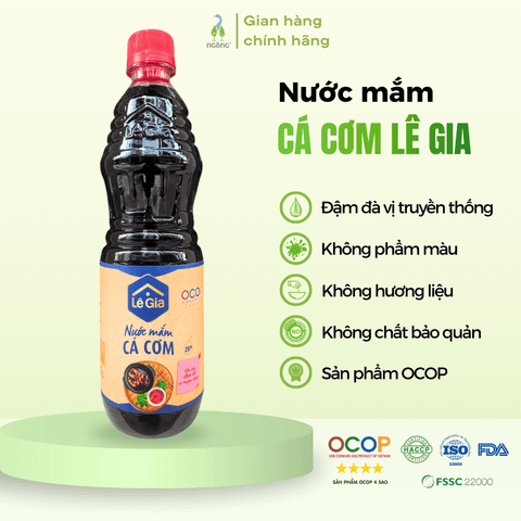Nước mắm Lê Gia cá cơm 20gN/l chai 650ml