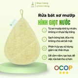 Miếng rửa chén hình giọt nước Làng Mướp loại to, nhỏ