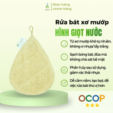 Miếng rửa chén hình giọt nước Làng Mướp loại to, nhỏ