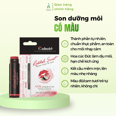 Son dưỡng có màu Coboté đỏ/cam 5g