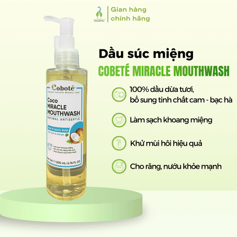 Dung dịch súc miệng Coboté Coco Miracle 200ml