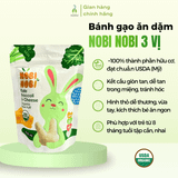 Bánh gạo ăn dặm Nobi Nobi 3 vị cho trẻ 8 tháng+ 15g