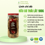 Linh Chi đỏ Phú Gia hữu cơ thái lát 100g
