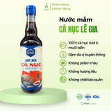Nước mắm Lê Gia truyền thống cá nục 25(+-1)gN/l chai 525ml