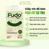 Thùng khăn giấy rút để bàn 3 lớp Fudo 5 lốc x 4 gói x 130 khăn