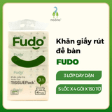 Thùng khăn giấy rút để bàn 3 lớp Fudo 5 lốc x 4 gói x 130 khăn
