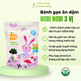 Bánh gạo ăn dặm Nobi Nobi 3 vị cho trẻ 6 tháng+ 40g