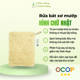 Miếng rửa chén hình chữ nhật Làng Mướp cỡ to, nhỏ