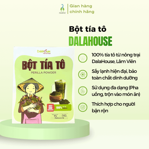Bột tía tô DalaHouse hộp 60g (20 gói x 3g)