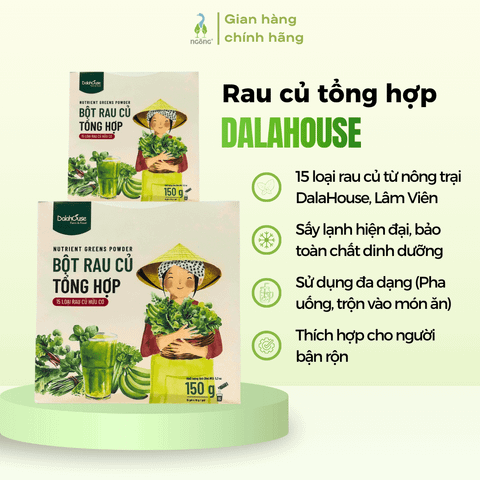 Bột rau củ tổng hợp DalaHouse hộp 15 gói x 10g