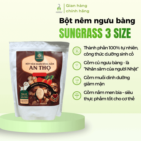 Bột nêm ngưu bàng nấm An Thọ Sungrass 200g, 300g, 900g