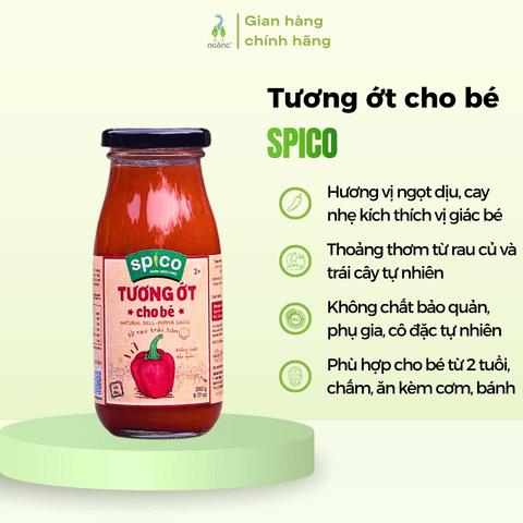 Tương ớt cho bé từ 2 tuổi SPICO lọ 260g