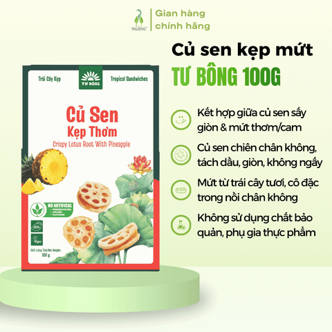 Củ sen kẹp cam/dứa Tư Bông 100g