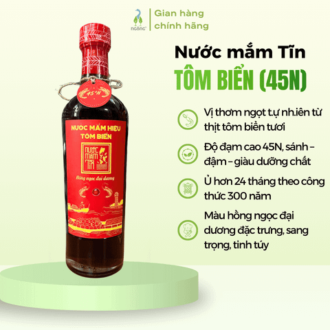 Nước mắm Tĩn tôm biển 45N 500ml
