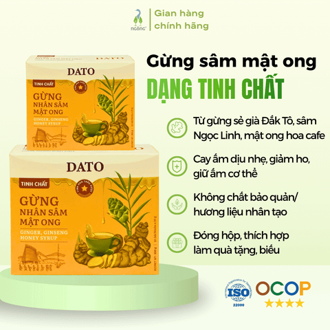 Tinh chất gừng nhân sâm mật ong Dato 200g