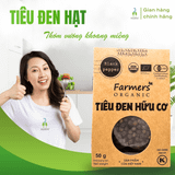 Tiêu đen nguyên hạt Vipep Farmer túi giấy 50g