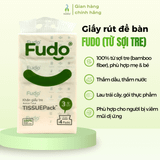 Túi khăn giấy rút để bàn Fudo (1 túi 4 gói x 130 tờ)