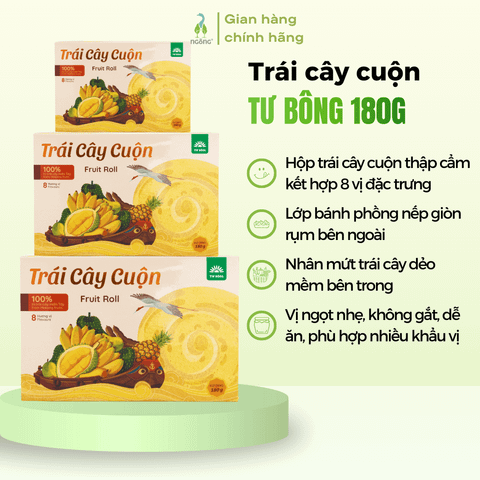 Trái cây cuộn Tư Bông 8 vị 180g