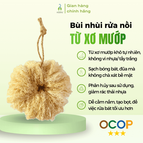 Bùi nhùi rửa xoong nồi Làng Mướp