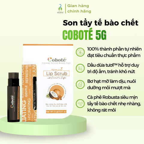 Son dưỡng tẩy tế bào chết môi Coboté 5g