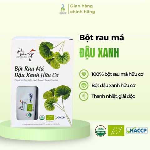 Bột rau má đậu xanh Hằng Organic Karose 200g